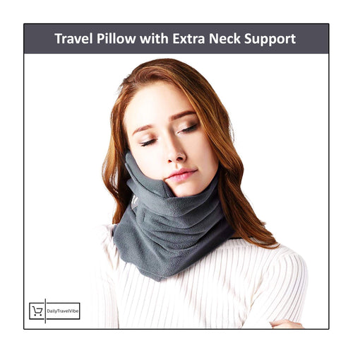 Travel Pillow with Extra Neck Support