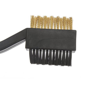 Double Sided Golf Cleaner Brush For Wood & Iron Clubs With Clip