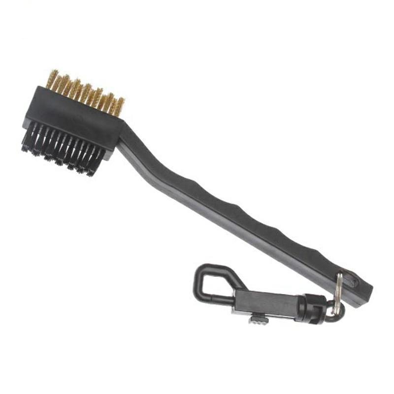 Double Sided Golf Cleaner Brush For Wood & Iron Clubs With Clip